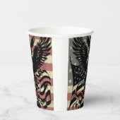 American Flag Bald Eagle Patriotic Pappbecher (Rechts)