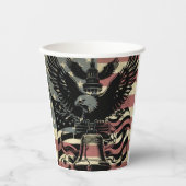 American Flag Bald Eagle Patriotic Pappbecher (Vorderseite)