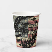 American Flag Bald Eagle Patriotic Pappbecher (Rückseite)