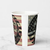 American Flag Bald Eagle Patriotic Pappbecher (Links)