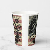 American Flag Bald Eagle Patriotic Pappbecher (Rechts)