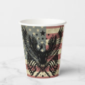 American Flag Bald Eagle Patriotic Pappbecher (Rückseite)