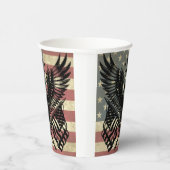 American Flag Bald Eagle Patriotic Pappbecher (Rechts)