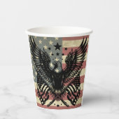 American Flag Bald Eagle Patriotic Pappbecher (Vorderseite)