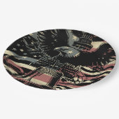 American Flag Bald Eagle Patriotic Pappteller (Schrägansicht)