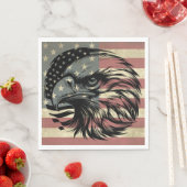 American Flag Bald Eagle Patriotic Serviette (Beispiel)