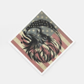 American Flag Bald Eagle Patriotic Serviette (Ecke)