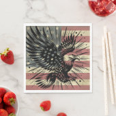 American Flag Bald Eagle Patriotic Serviette (Beispiel)