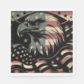 American Flag Bald Eagle Patriotic Serviette (Vorderseite)