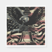 American Flag Bald Eagle Patriotic Serviette (Vorderseite)