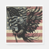 American Flag Bald Eagle Patriotic Serviette (Vorderseite)