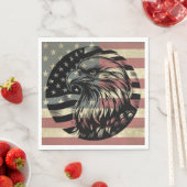 American Flag Bald Eagle Patriotic Serviette (Beispiel)