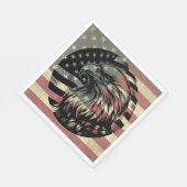 American Flag Bald Eagle Patriotic Serviette (Ecke)