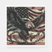 American Flag Bald Eagle Patriotic Serviette (Vorderseite)
