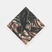American Flag Bald Eagle Patriotic Serviette (Ecke)