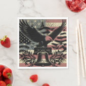 American Flag Bald Eagle Patriotic Serviette (Beispiel)