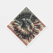 American Flag Bald Eagle Patriotic Serviette (Ecke)