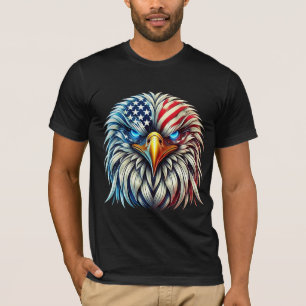 American Flag Bald Eagle Patriotic USA T-Shirt
