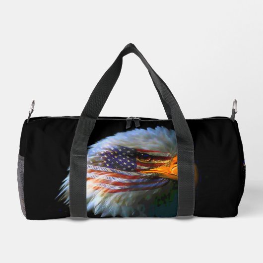 American Flag Bald Eagle Political Duffle Bag (Rückseite)