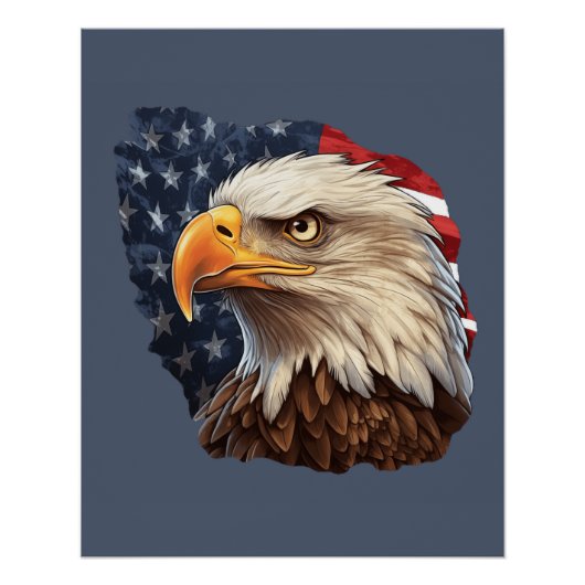 American Flag Bald Eagle Poster (Vorderseite)