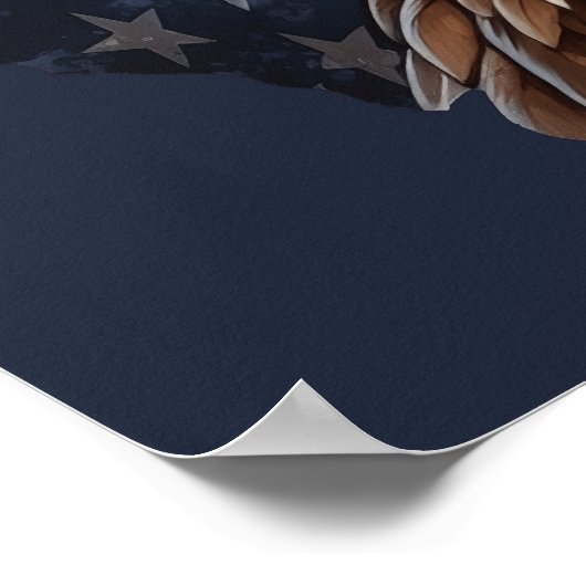 American Flag Bald Eagle Poster (Ecke)