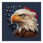 American Flag Bald Eagle Poster (Vorderseite)
