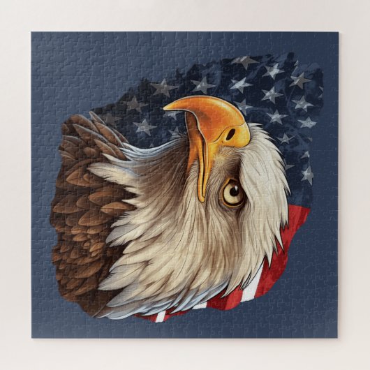 American Flag Bald Eagle Puzzle (Horizontal)