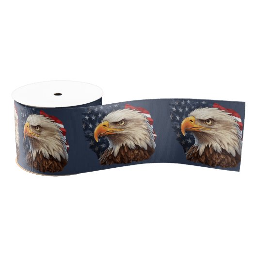 American Flag Bald Eagle Ripsband (Spule)