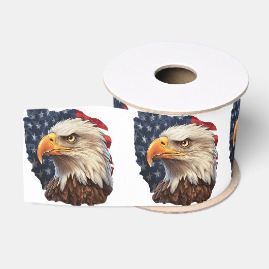 American Flag Bald Eagle Ripsband (Spule)