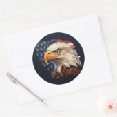American Flag Bald Eagle Runder Aufkleber (Umschlag)