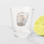 American Flag Bald Eagle Schnapsglas (Rückseite)