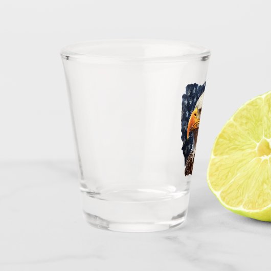 American Flag Bald Eagle Schnapsglas (Links)
