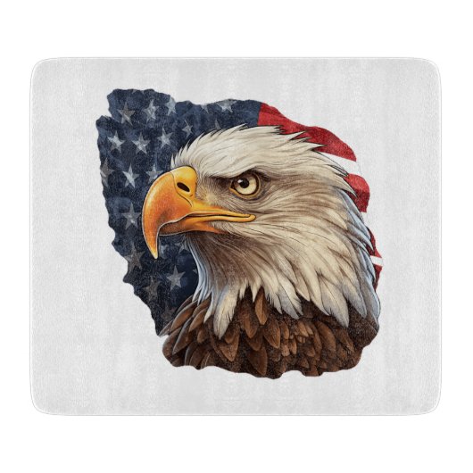 American Flag Bald Eagle Schneidebrett (Vorderseite)