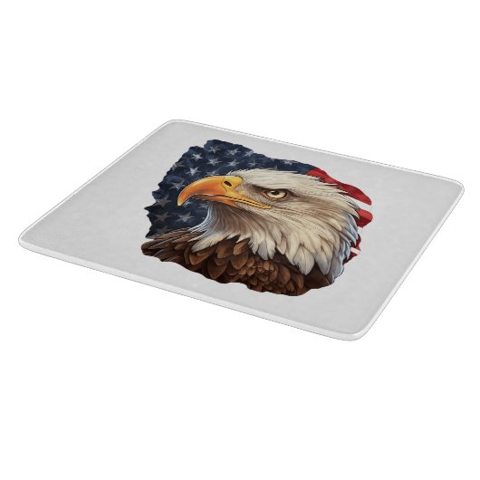 American Flag Bald Eagle Schneidebrett (Ecke)