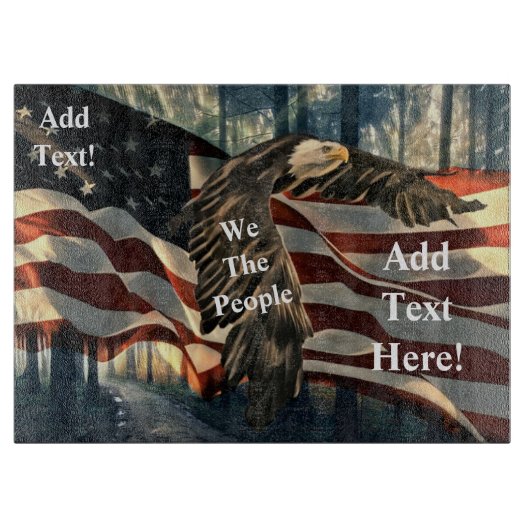 American Flag Bald Eagle Schneidebrett (Vorderseite)
