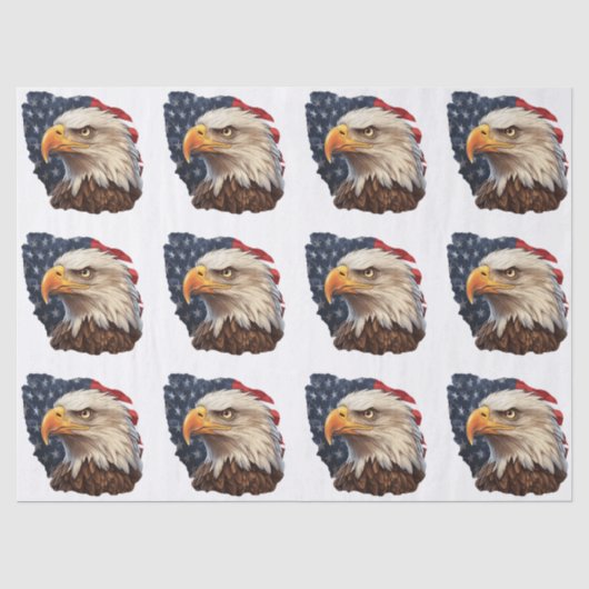 American Flag Bald Eagle Seidenpapier (Vorderseite)