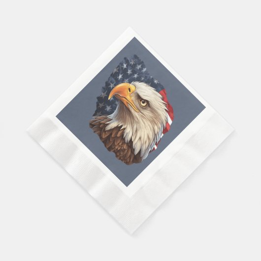 American Flag Bald Eagle Serviette (Ecke)