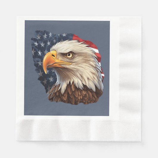 American Flag Bald Eagle Serviette (Vorderseite)