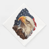 American Flag Bald Eagle Serviette (Ecke)