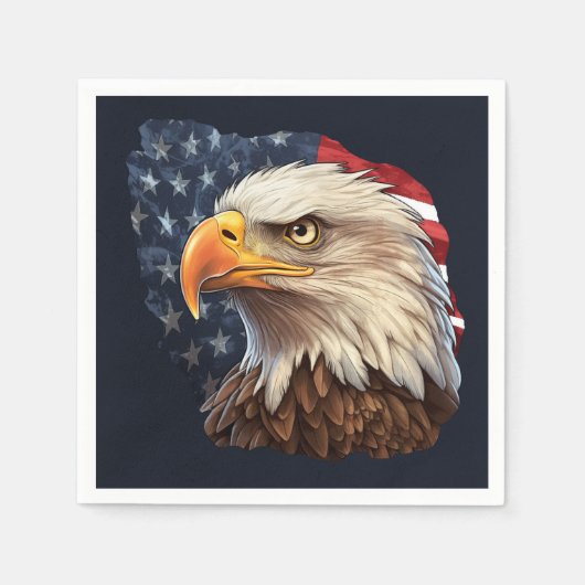 American Flag Bald Eagle Serviette (Vorderseite)
