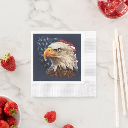 American Flag Bald Eagle Serviette (Beispiel)