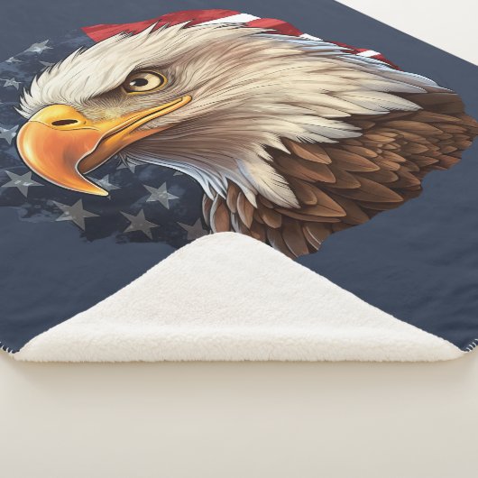 American Flag Bald Eagle Sherpadecke (3/4)