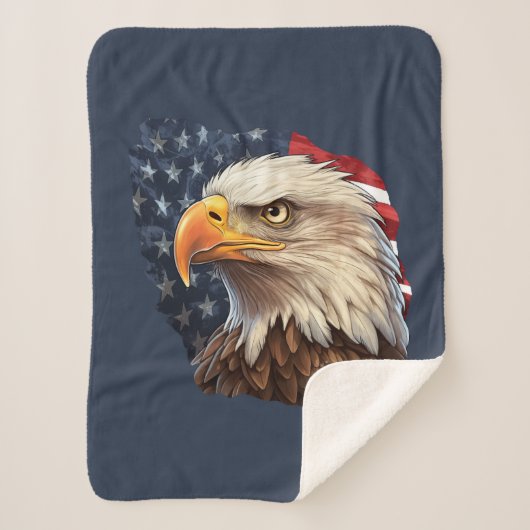 American Flag Bald Eagle Sherpadecke (Vorderseite)