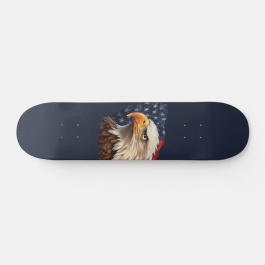 American Flag Bald Eagle Skateboard (Horizontal)