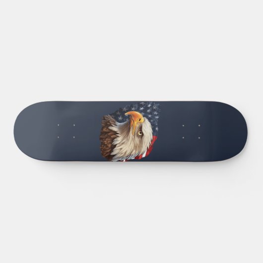 American Flag Bald Eagle Skateboard (Horizontal)