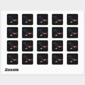 American Flag Bald Eagle Sticker (Blatt)
