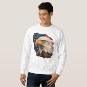 American Flag Bald Eagle Sweatshirt (Vorne ganz)