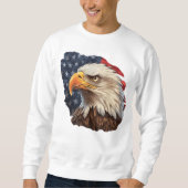 American Flag Bald Eagle Sweatshirt (Vorderseite)