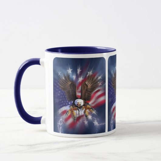 American Flag Bald Eagle Tasse (Links)