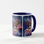 American Flag Bald Eagle Tasse (VorderseiteRechts)